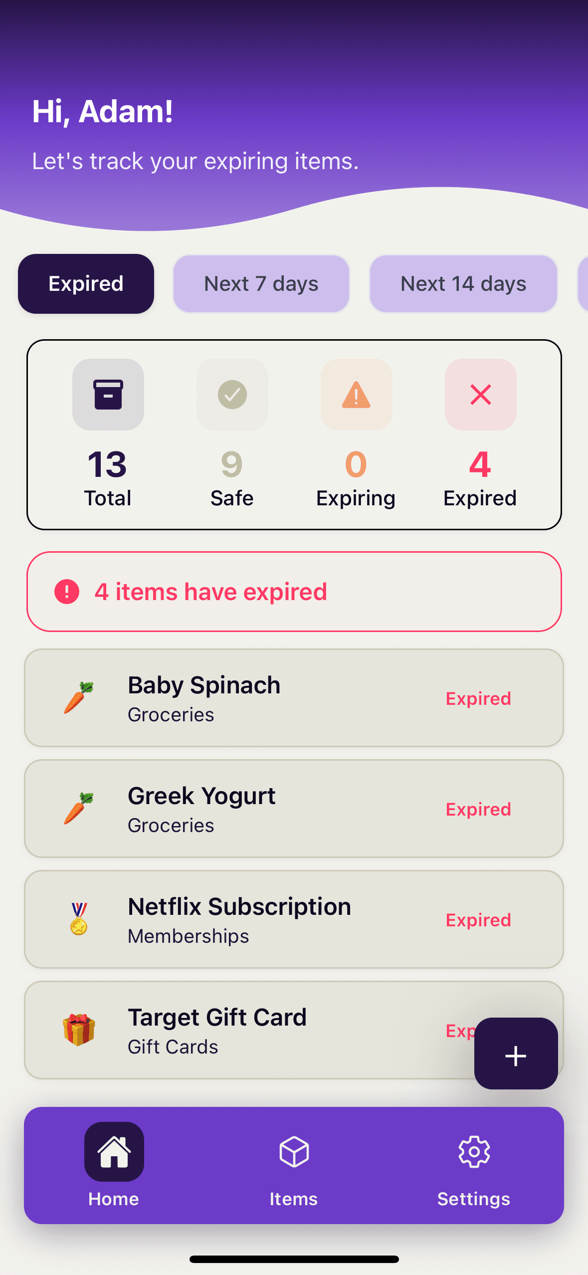 Use By App Dashboard